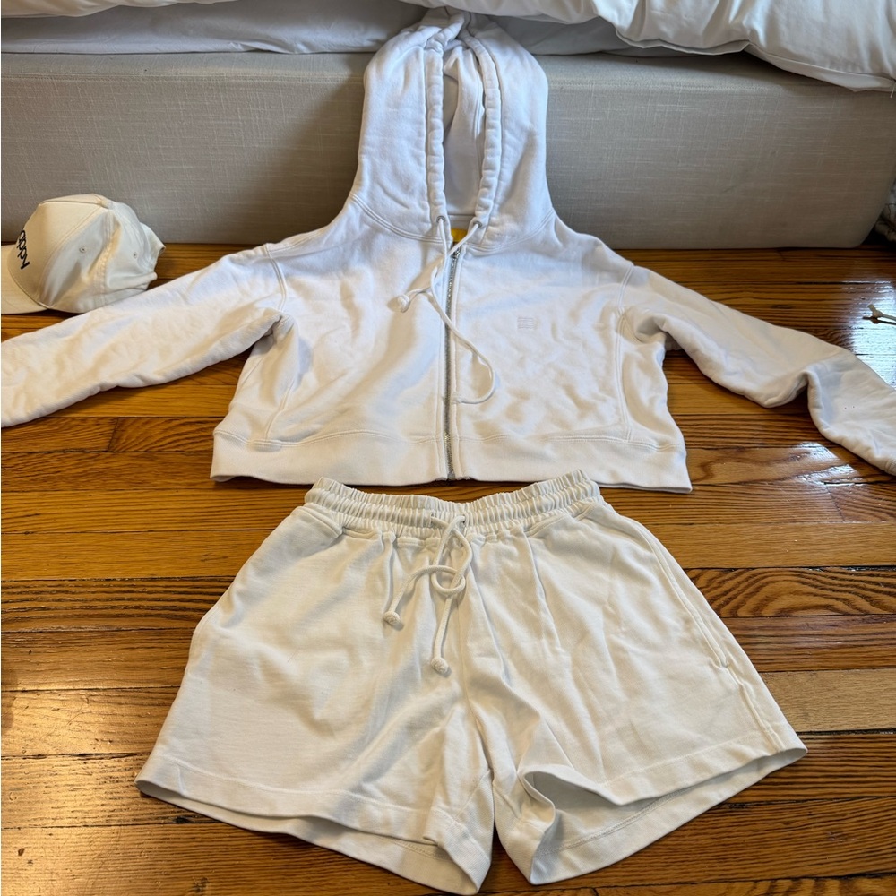 Yellow Label Hoodie and Shorts Set
